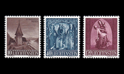 Liechtenstein 362-4 ** Joulu (1957)
