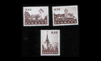 Tanska 986-8 ** Jyllannin kyläkirkkoja (1990)