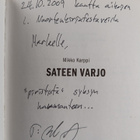 Mikko Karppi : Sateen varjo (signeerattu, tekijän omiste) - pikkukuva 3