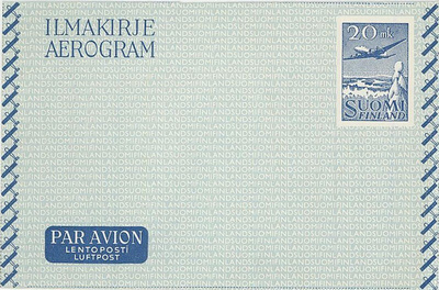 1950 20mk ilmakirje +