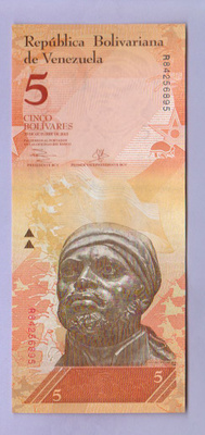 Venezuela 5 Bolivares v.2013 UNC P-89