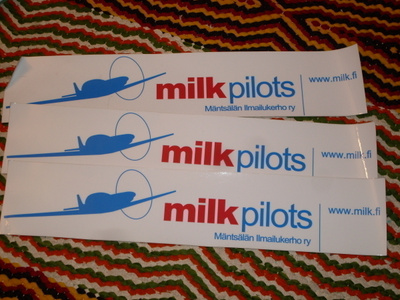 Tarroja 3kpl MÄNTSÄLÄN ILMAILUKERHO - Milk Pilots - 39x8cm