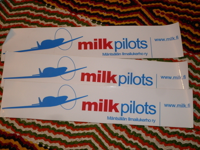 Tarroja 3kpl MÄNTSÄLÄN ILMAILUKERHO - Milk Pilots - 39x8cm