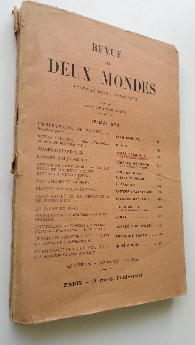 Francois Buloz : Revue des Deux Mondes 15/5/1938 (15 Mai ...