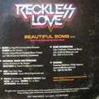 RECKLESS LOVE - BEAUTIFUL BOMB PROMO SLEEVE CD - pikkukuva 2