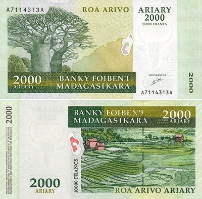 Madagascar 2000 Ariary v.2003 (P-83) UNC