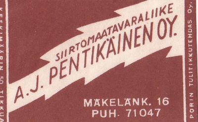 Helsinki, A. J. Pentikäinen Oy Mäkelänk. 16    b499