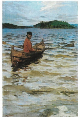 kortti ** Gallen-Kallela Akseli Luonnossa - erilaisia