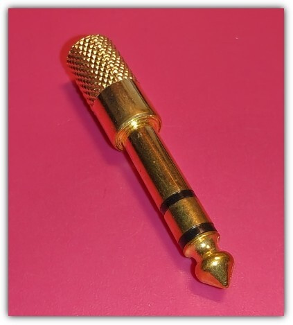 Kullattu adapteri 3.5mm Naaras - 6.5mm Uros #30755