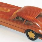Bauer Jaguar E-type coupe, puuta, 1:12. Puinen auto - pikkukuva 2