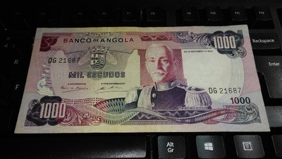 Angola 1000 Escudos 1972 P103 VF sn687