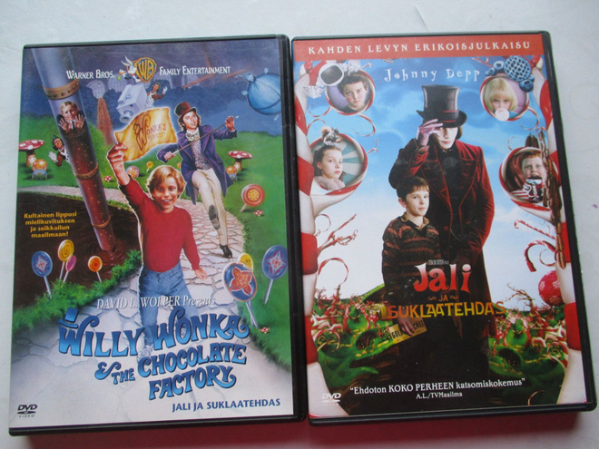 JALI JA SUKLAATEHDAS VANHA JA UUSI VERSIO DVD