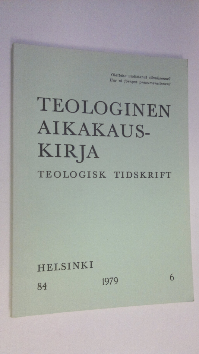 Teologinen aikakauskirja 6/1979