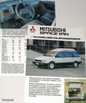 1988 Mitsubishi Space Van piilofarmari esite- KUIN UUSI