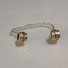 14k Kulta &Hopea sydän Genuine Pandora Sterling Silver & 14c - pikkukuva 1