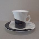 ARABIA/ NIKKO CERAMICS,LYRA, K.KUPPI+ASETTI MALLI IS - pikkukuva 1
