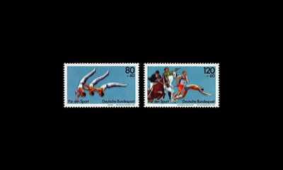 Saksa 1172-3 ** Urheilu, viisiottelu, voimistelu (1983)