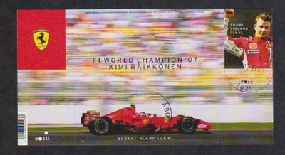 BL53 Räikkönen leimattu blokki.