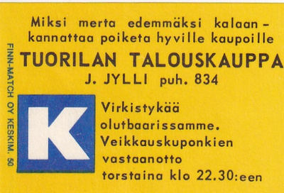 Tuorilan Talouskauppa J. Jylli  , s70