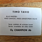 Champion Pop purkkakuva. Timo Taivio - pikkukuva 2