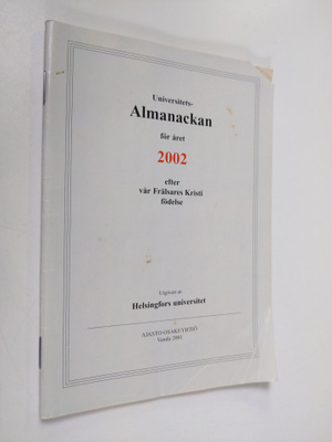 Universitets almanackan för året 2002 efter vår Frälsares...