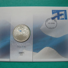 Suomi 10e hopea juhlaraha Suomen lippu - 2008 PROOF - pikkukuva 1