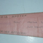 Apteekki- / lääkeresepti, Nokian Apteekki, 1941 - pikkukuva 2