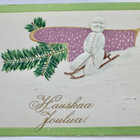 Postikortti Joulukortti Lumiukko 1909 Kohopainettu UPEA - pikkukuva 1