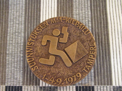 Suunnistuksen MM-Kilpailu Tampere mitali 1979 /Yrjö Lohko.