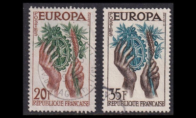 Ranska 1157-8 o Europa (1957)