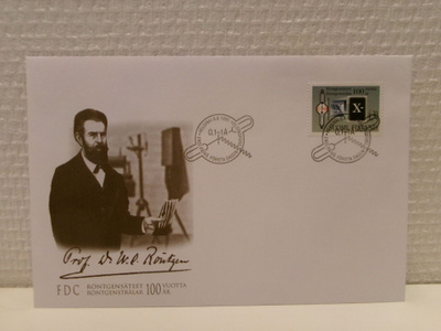 FDC- ensipäiväkuori - Röntgensäteet 100 vuotta - 1995