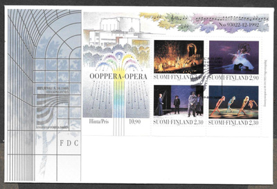 Ooppera 1993 FDC (LAPE 1224-1227 ; BL10)