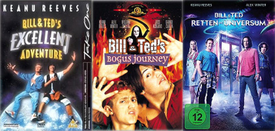 3xDVD, Billin ja Tedin uskomaton seikkailu 1-3 Keanu Reeves