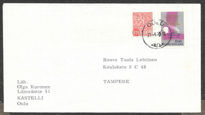 Postilähetys - Lenin (LAPE 670) Oulu 21.5.1970