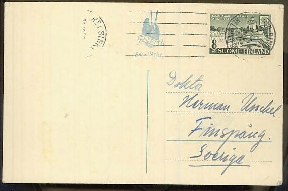 1946 Tammisaari painotuotekuori Ruotsiin 1950
