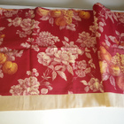 Punainen kukka verho kappa noin 50x272cm - pikkukuva 2