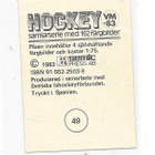 1983 SWE Semic #49 Harri Tuohimaa , Suomi & HIFK - pikkukuva 2