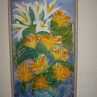 Aino Merimaa  LILJANKUKKIA  Öljyväri 82x50cm - pikkukuva 1
