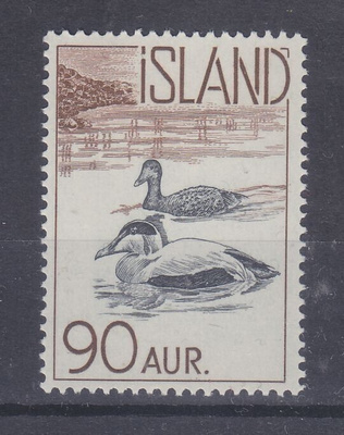 Islanti 1959 90 aur lintumerkki **