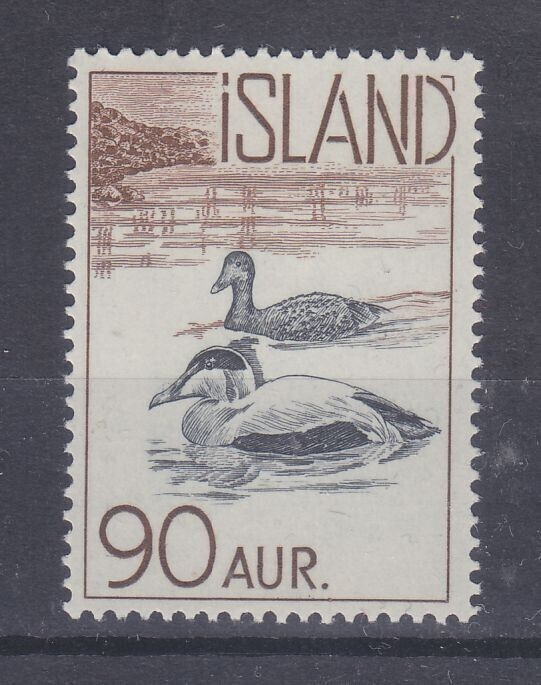 Islanti 1959 90 aur lintumerkki **