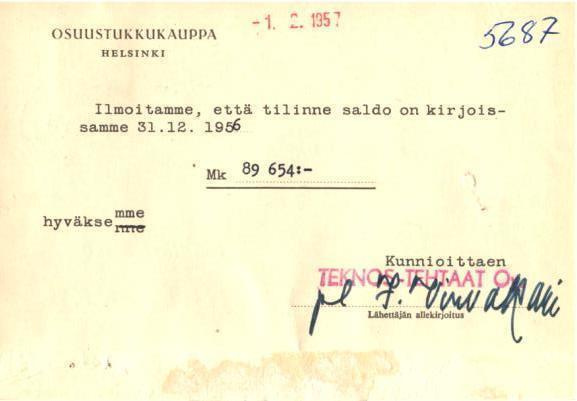 FIRMAKORTTI TEKNOS -TEHTAAT OY SOCKENBACKA