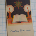G.P.  Wanha 11x7cm, kynttilät ja raamattu, nyrkkiposti - pikkukuva 1