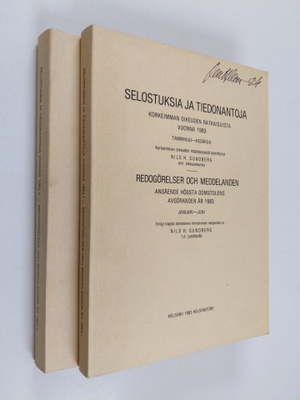 Selostuksia ja tiedonantoja Korkeimman Oikeuden ratkaisui...