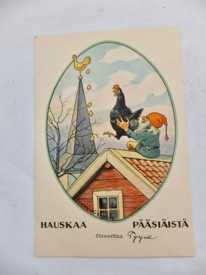 Postikortti Jenny Nyström 1927 Rivileima Numminen + Mäntsälä
