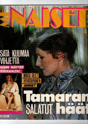 Me Naiset n:o 4 1985 Miss Suomi. Tamara. Kirsi & Jukka. Davi
