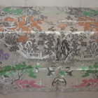 Iso hopeanvärinen pöytäliina, kaunis kuvitus198cm x 146cm - pikkukuva 4