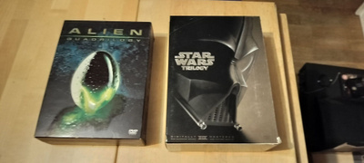 Starwars ja Alien dvd boxit