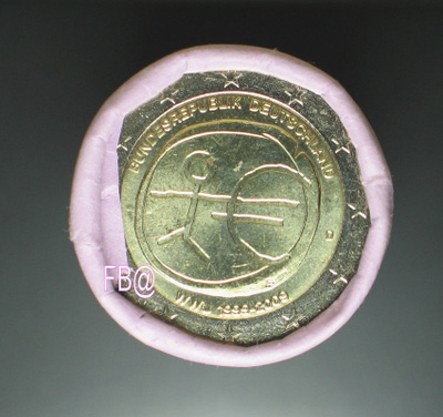 2009 SAKSA,Munchen 2 euro rulla EMU vuosiluku näkyy