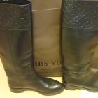 LOUIS VUITTON Free Flat High Boot In Leather - pikkukuva 2