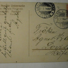 Parihevosilla äestämässä peltoa, vanha väripk, p. 1914 - pikkukuva 2